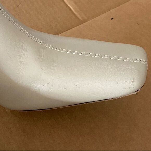 Tony Bianco Fantasy Boots Vanilla Nappa knee high leather square toe heels 8 - Picture 12 of 14